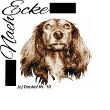 Embroidery Longhaired Dachshund 10 13x18 PHOTOstitch 