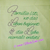 Stickdatei Familie ist... 13x18 / 14x20