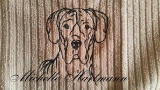 Embroidery Great Dane Nr 2 13x18 