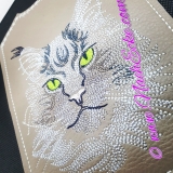 embroidery Maine Coon 9 5x7