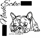Embroidery French Bulldog 15 13x18 