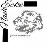 Embroidery Irish Wolfhound Nr. 1 10x10 