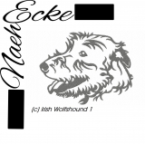 Embroidery Irish Wolfhound Nr. 1 20x30 