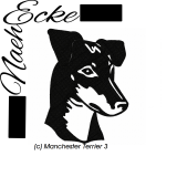 Embroidery Manchester Terrier Nr. 3 4x4" 