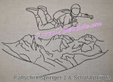 Stickdatei Fallschirmspringen 1 13x18 / 14x20