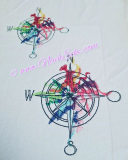 Stickdatei Kompass 1 Watercolortattoo 18x30