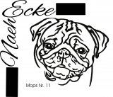 Embroidery Pug Nr. 11 4x4" 