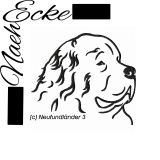 Embroidery Neufundländer Nr. 3 10x13 " 