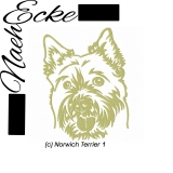 Stickdatei Norwich Terrier Nr. 1 13x18 