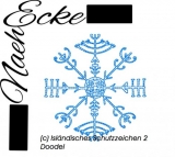 Stickdatei Schutzsymbol 2 Doodle veldismagn Island 10x10