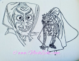 Embroidery Fasnet Witch 1 5x7