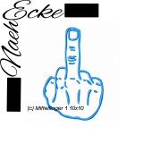 Embroidery middle finger 5x7