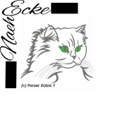 embroidery Persian Cat 1 5x7" 