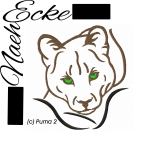 Embroidery file Puma Mountainlion 2 5x7" 