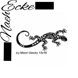 Embroidery Maori Gecko 5x7