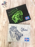 Embroidery Icland Horse 08 4x4" 