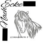 Embroidery Icland Horse 08 5x7" 