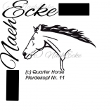 PLOTTERdatei Pferdekopf Nr. 11 Quarter Horse  SVG / EPS 