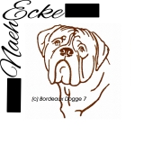 Embroidery Bordeaux Dogge 7 4x4 " 