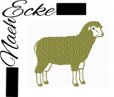 embroidery file sheep 5x7