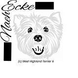 Stickdatei Westhighland Terrier Nr. 6 10x10