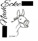 Embroidery donkey 1 5x7