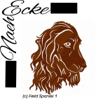 Embroidery Field Spaniel 4x4