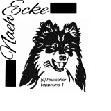 Embroidery Finnischer Lapphund 4x4