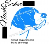 PLOTTERdatei Grand anglo-français blanc et orange SVG / EPS
