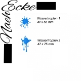 Stickdatei 2 Wassertropfen