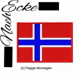 Stickdatei Flagge Norwegen 6x4 cm