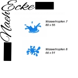 Stickdatei 2 Wassertropfen Nr. 7 + 8