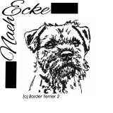 Stickdatei Border Terrier 2 13x18