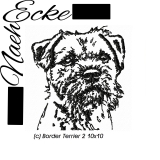 Stickdatei Border Terrier 2 10x10