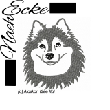 Embroidery Alaskan Klee Kai 4x4