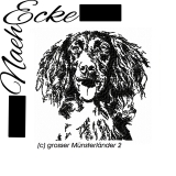 Embroidery greate Munsterlander 2Scrib-Art 5x7