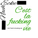 Stickdatei C’est la fucking vie 10x10