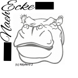 Embroidery Hippo 2 Helga 5x7