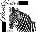 Embroidery Zebra 1 5x7