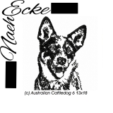 Embroidery Australian Cattledog 5 5x7