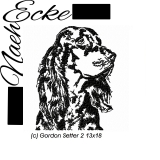 Embroidery Gordon Setter 2 5x7