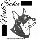 Embroidery Lancashire Heeler 4x4