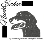 Embroidery Montenegrinischer Gebirgslaufhund 4x4
