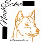 Embroidery New Guinea Singing dog 1 4x4