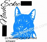 PLOTTERdatei Norwegischer Elchhund schwarz SVG / EPS