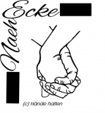 Embroidery holding Hands 11.81 x 7.87