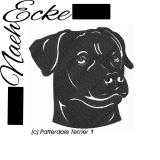 Embroidery Patterdale Terrier 4x4