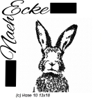 Stickdatei Hase Nr. 10 13x18