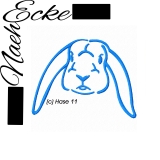 Embroidery File Rabbit dwarf aries 2 4x4