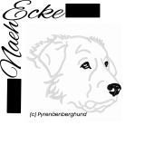 Embroidery Pyrenäenberghund 4x4